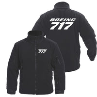 Thumbnail for Boeing 717 & Text Designed Fleece Military Jackets (Customizable)