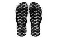 Thumbnail for 757 Flat Text Designed Slippers (Flip Flops)