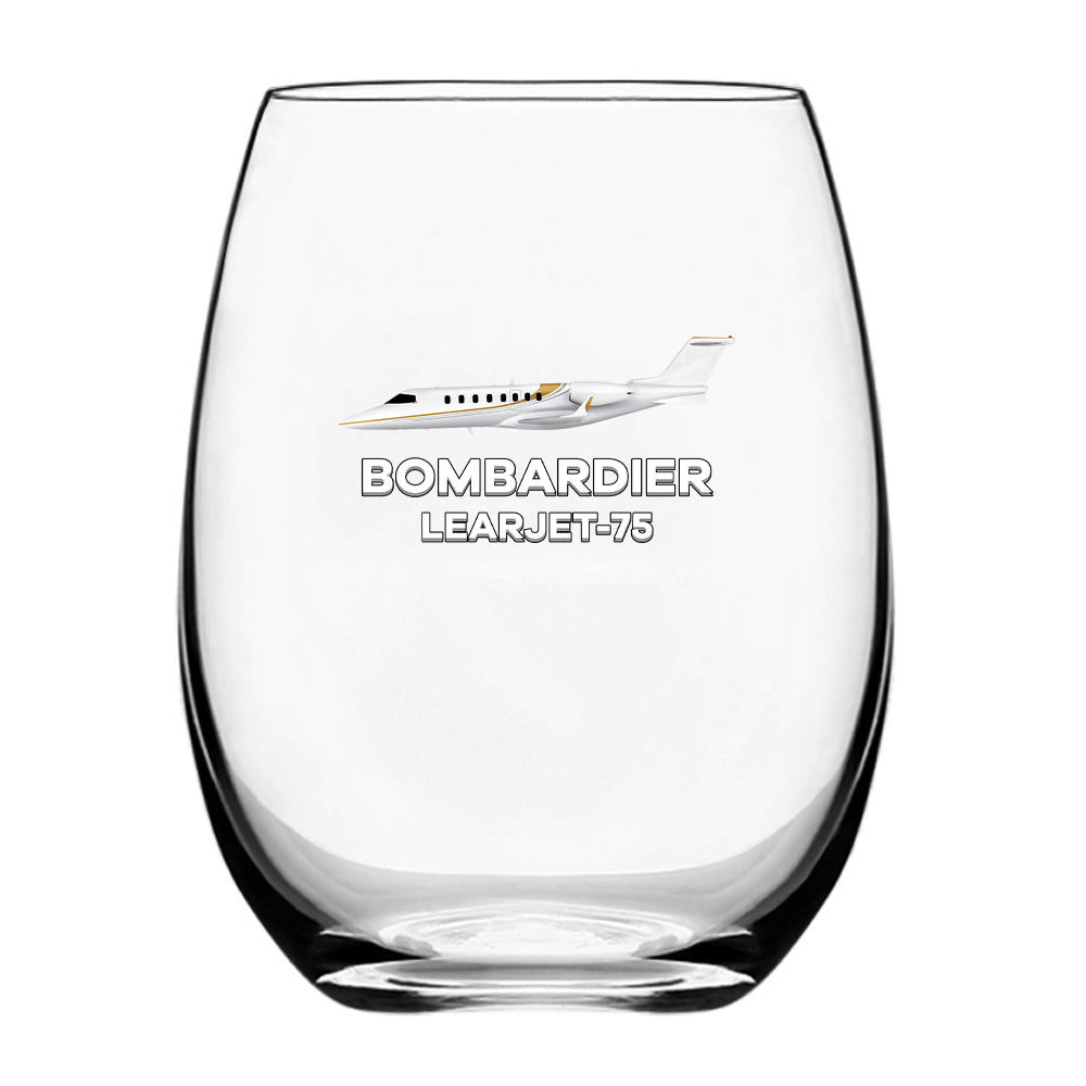 The Bombardier Learjet 75 Designed Beer & Water Glasses