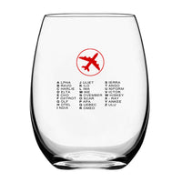 Thumbnail for Aviation Alphabet 2 Designed Beer & Water Glasses