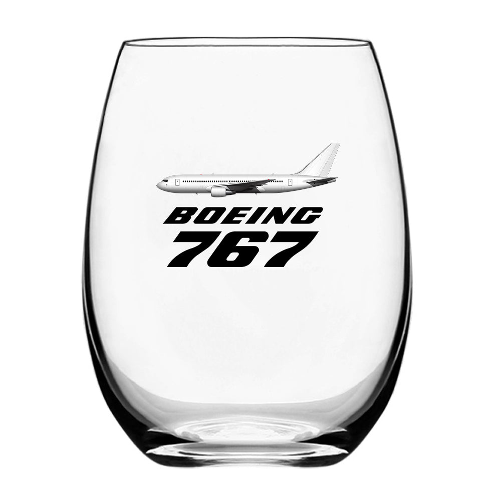 The Boeing 767 Designed Beer & Water Glasses