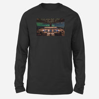 Thumbnail for Boeing 777 Cockpit Designed Long-Sleeve T-Shirts