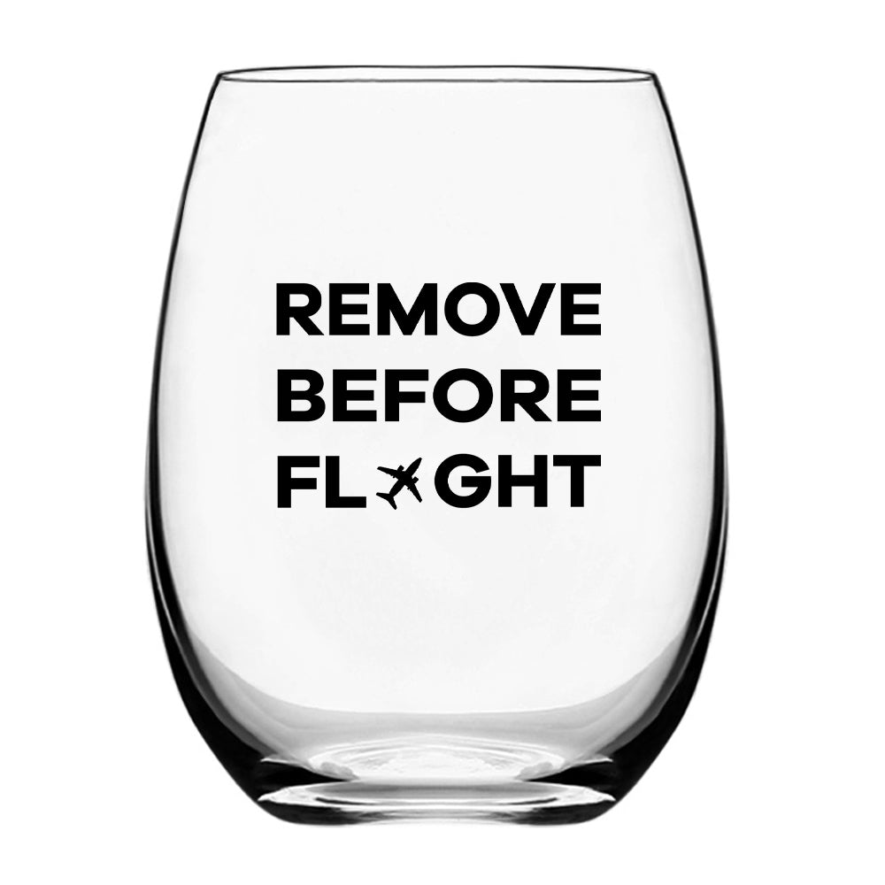 Remove Before Flight Designed Beer & Water Glasses