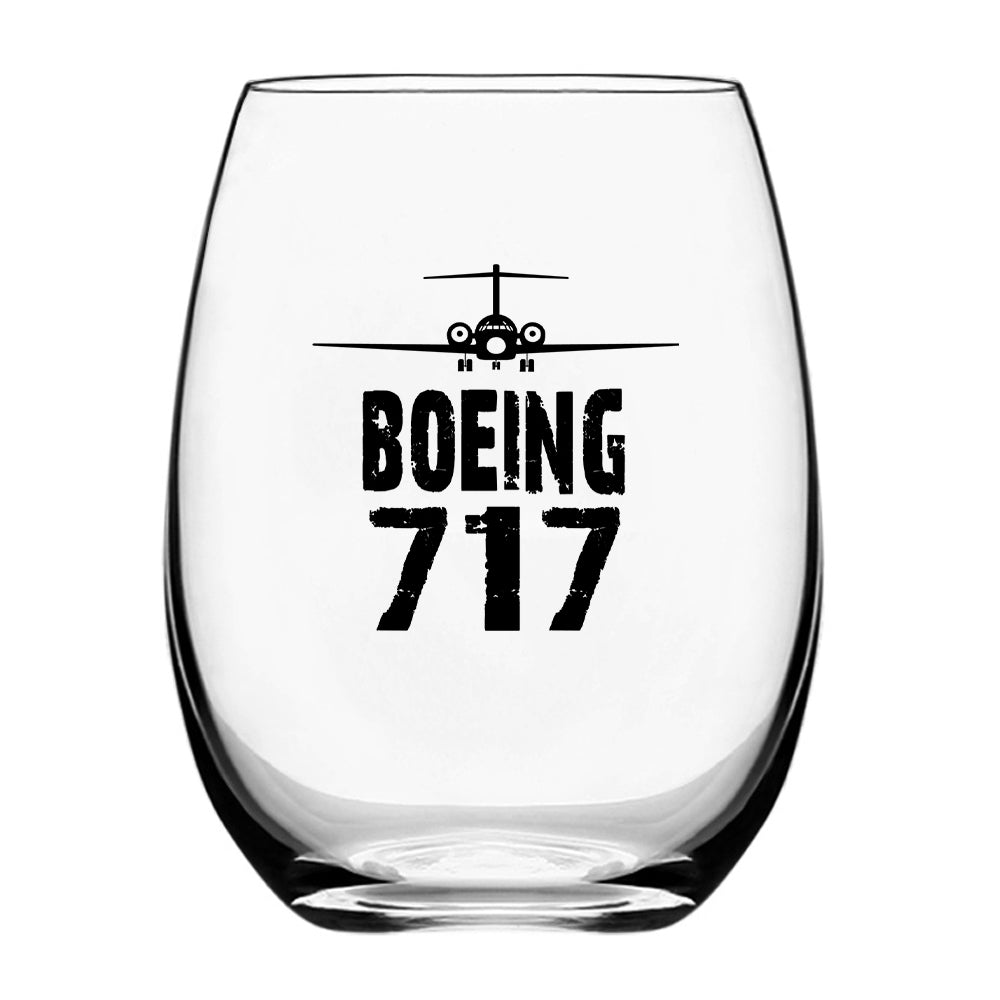 Boeing 717 & Plane Designed Beer & Water Glasses