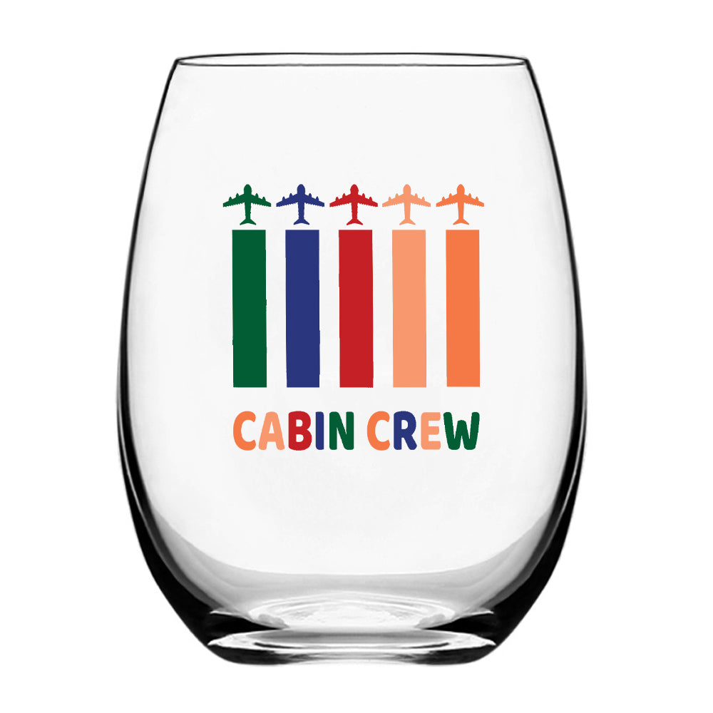 Colourful Cabin Crew Designed Beer & Water Glasses