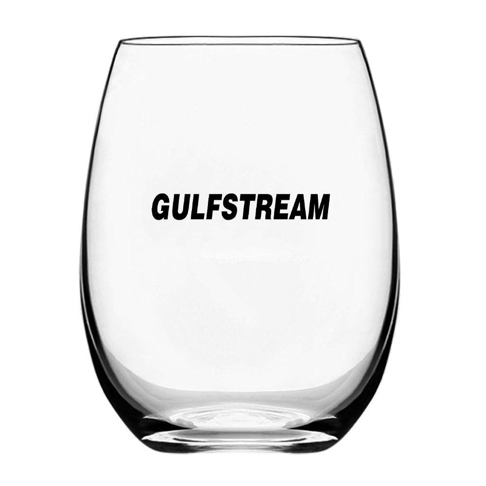 Gulfstream & Text Designed Beer & Water Glasses