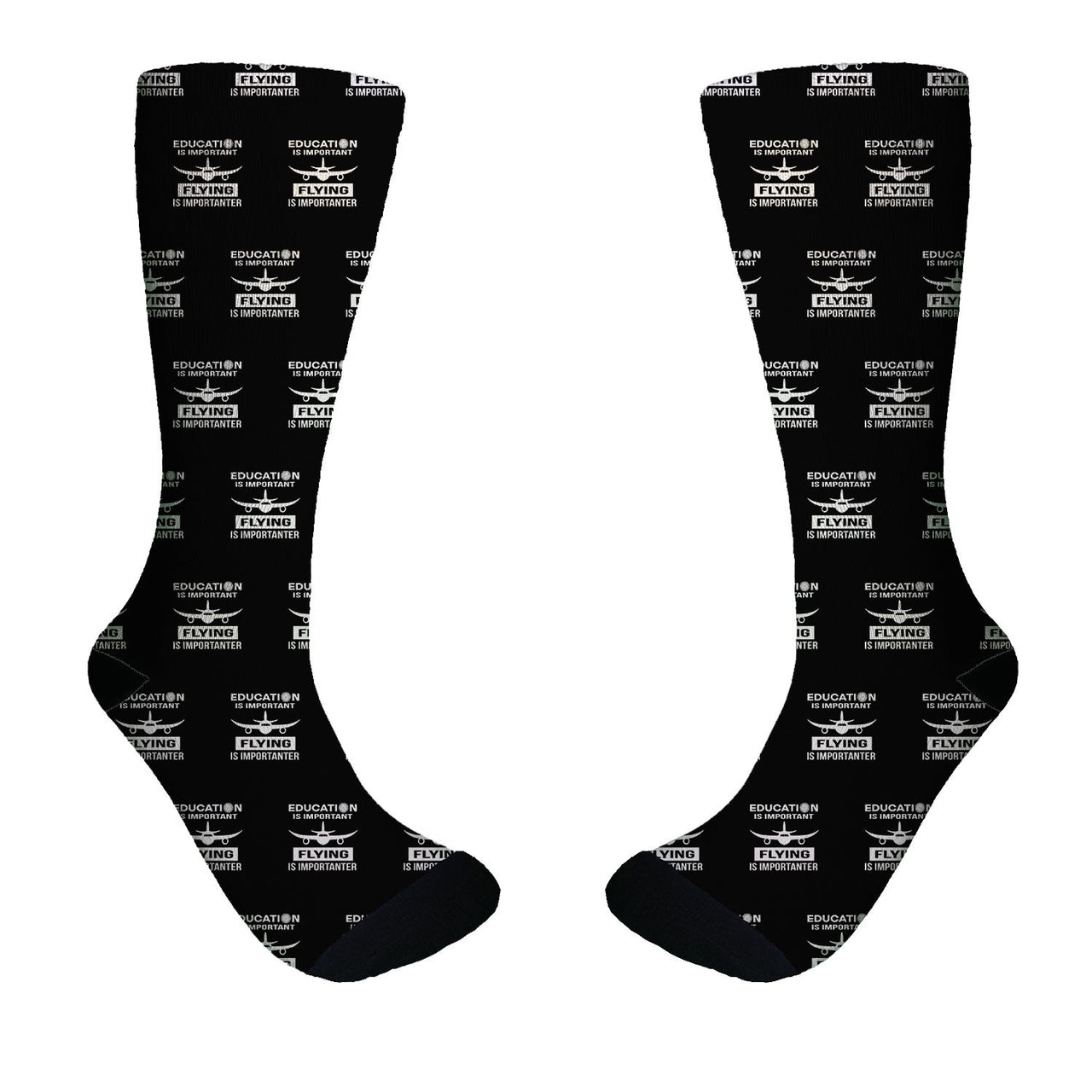 Flying is Importanter Designed Socks