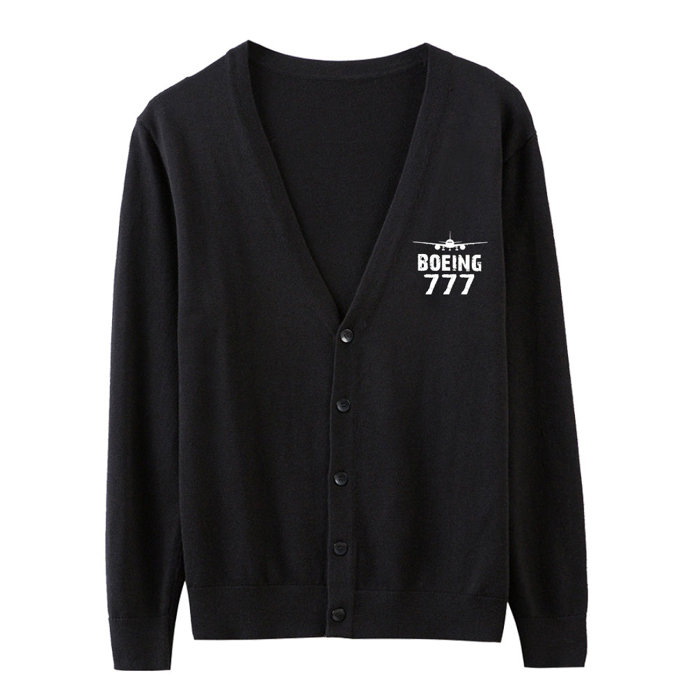 Boeing 777 & Plane Designed Cardigan Sweaters