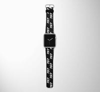 Thumbnail for 757 Flat Text Designed Leather Apple Watch Straps