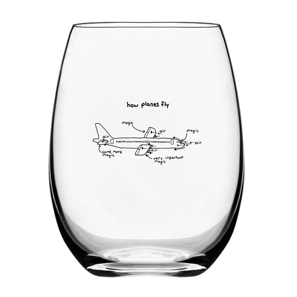 How Planes Fly Designed Beer & Water Glasses