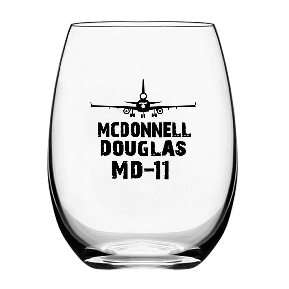 McDonnell Douglas MD-11 & Plane Designed Beer & Water Glasses