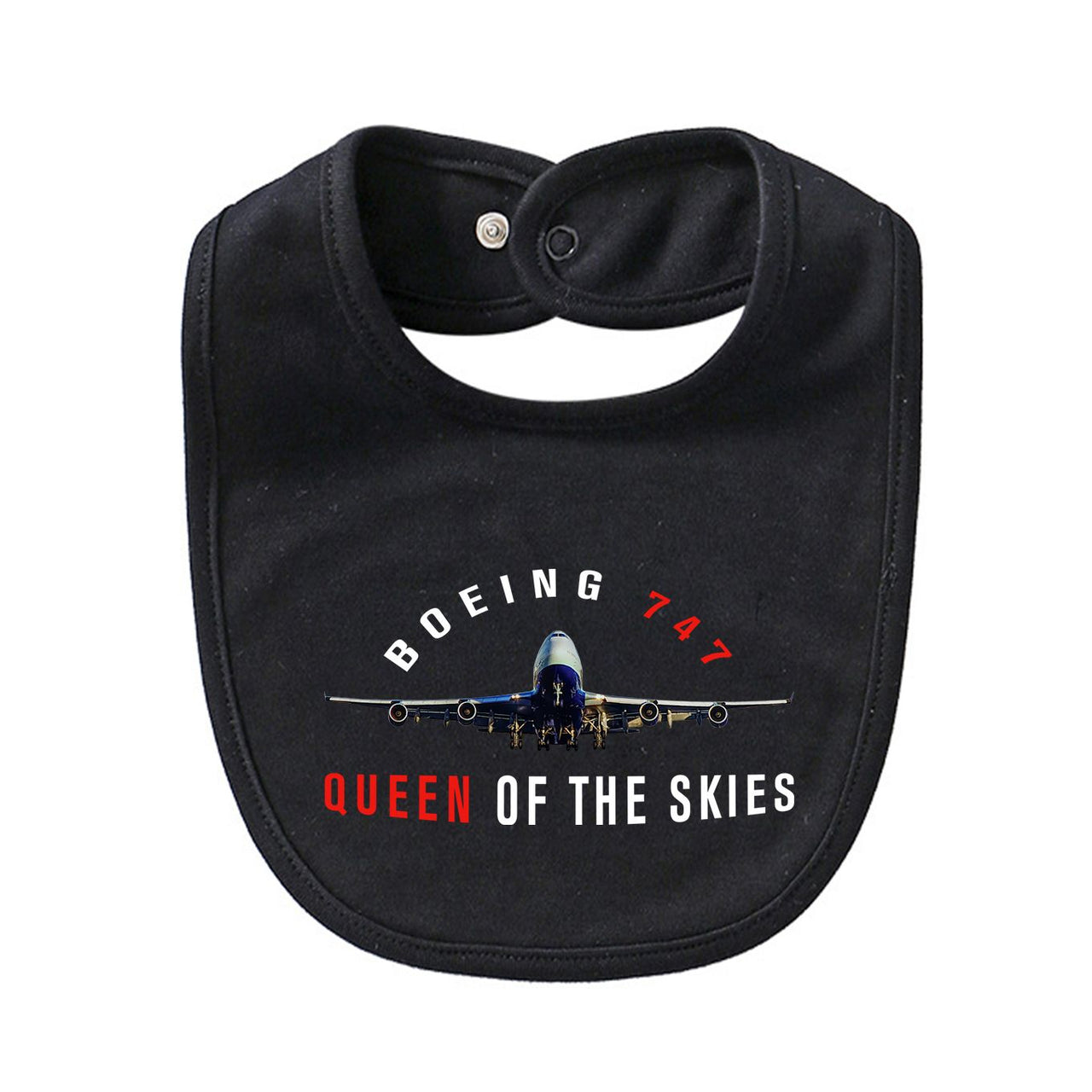 Boeing 747 Queen of the Skies Designed Baby Saliva & Feeding Towels