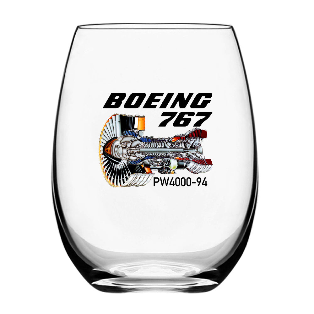 Boeing 767 Engine (PW4000-94) Designed Beer & Water Glasses