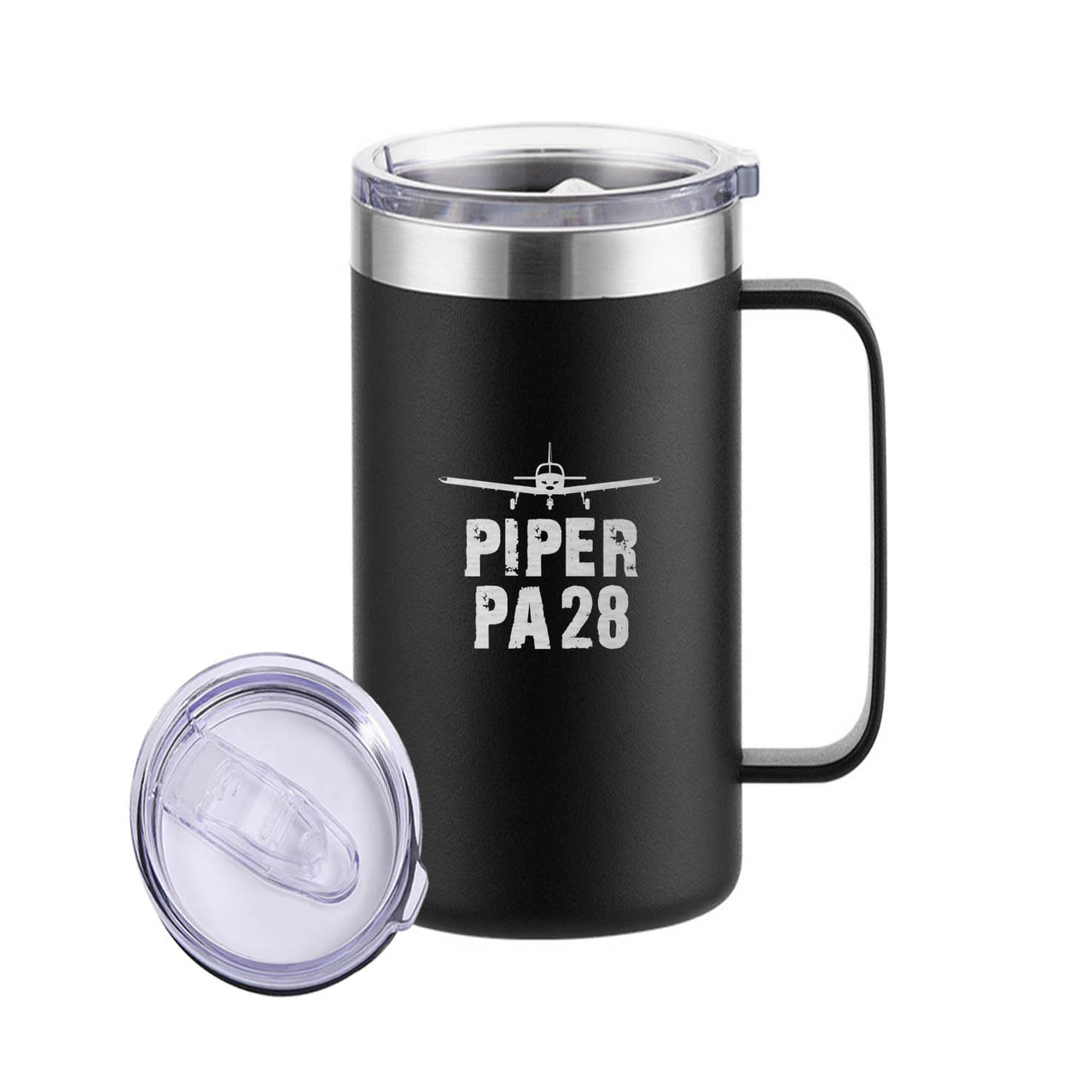 Piper PA28 & Plane Designed Stainless Steel Beer Mugs