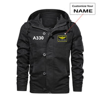 Thumbnail for A330 Flat Text Designed Cotton Jackets