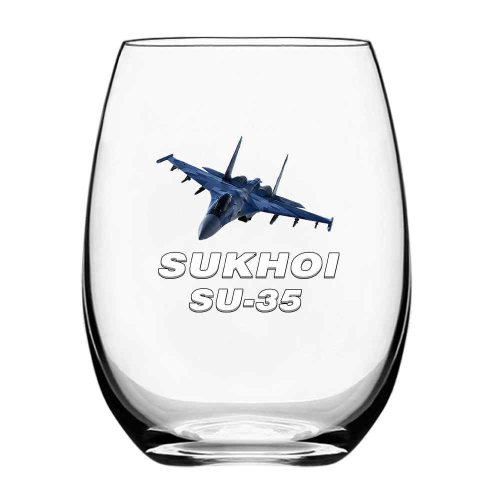 The Sukhoi SU-35 Designed Beer & Water Glasses