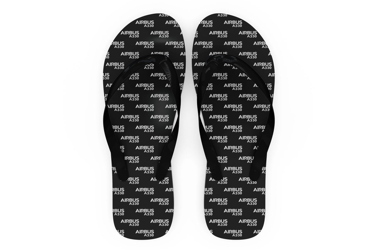 Airbus A330 & Text Designed Slippers (Flip Flops)