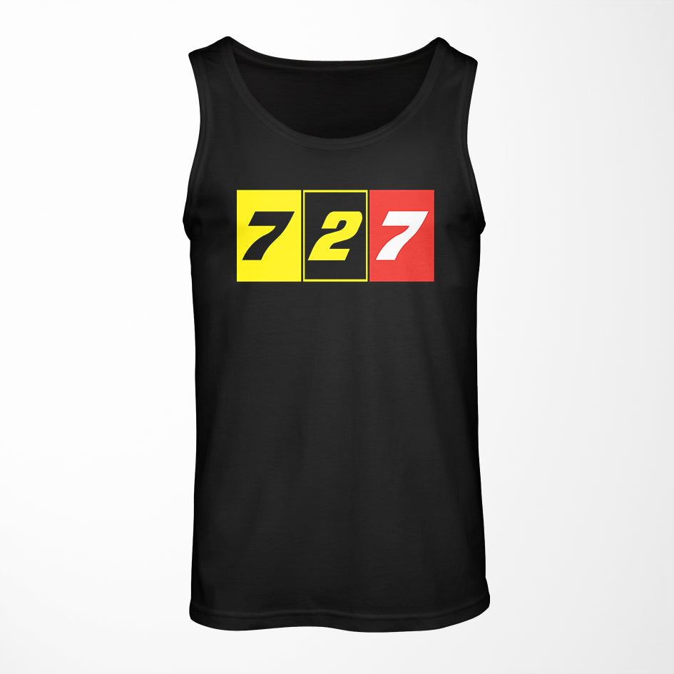 Flat Colourful 727 Designed Tank Tops