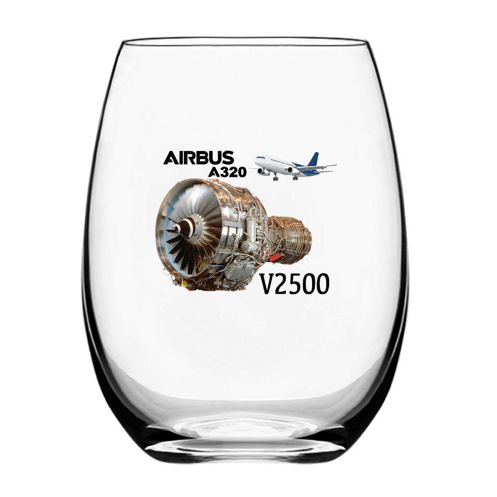 Airbus A320 & V2500 Engine Designed Beer & Water Glasses