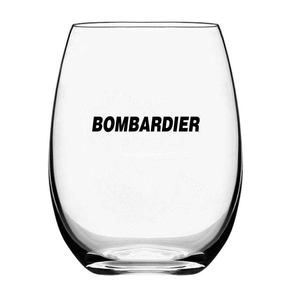 Bombardier & Text Designed Beer & Water Glasses