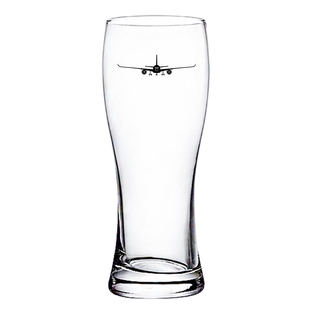 Airbus A350 Silhouette Designed Pilsner Beer Glasses