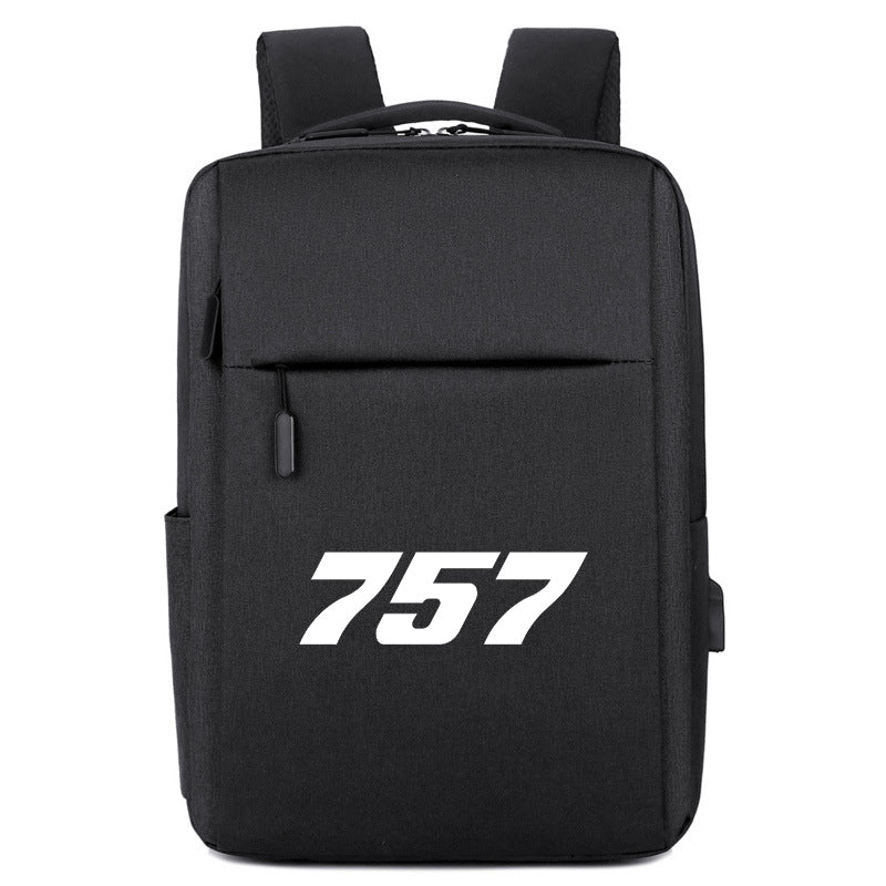 757 Flat Text Designed Super Travel Bags