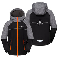 Thumbnail for McDonnell Douglas MD-11 Silhouette Plane Designed Children Polar Style Jackets