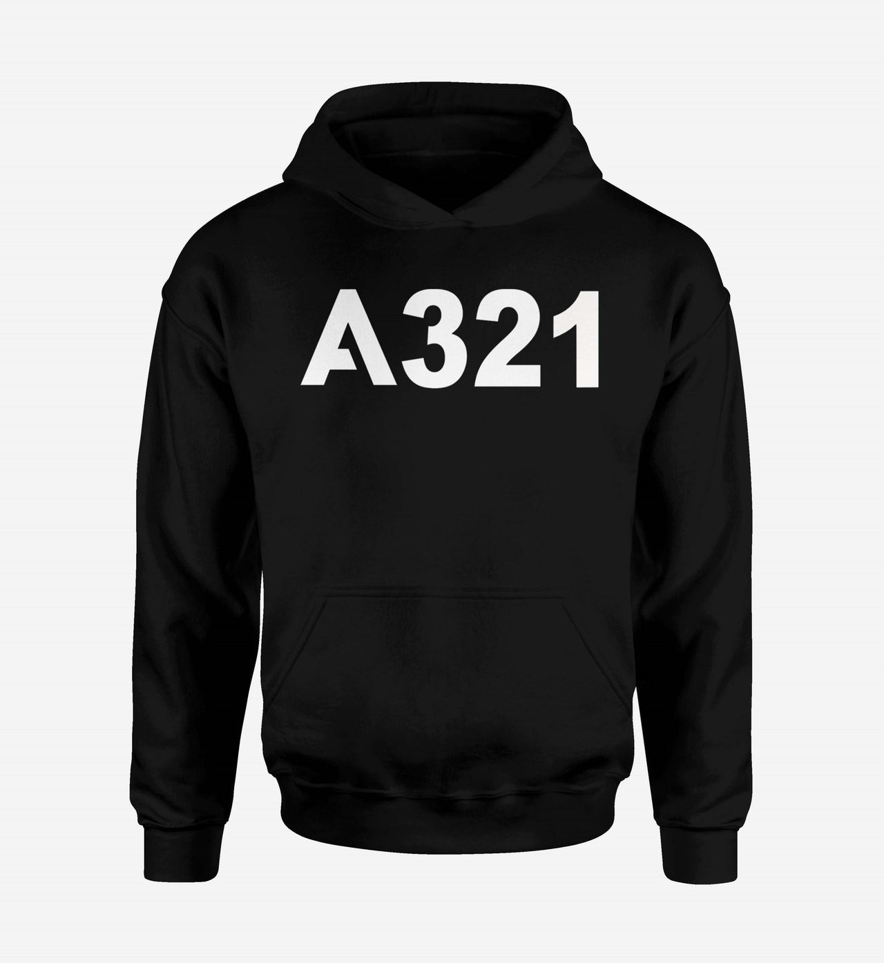 A321 Flat Text Designed Hoodies