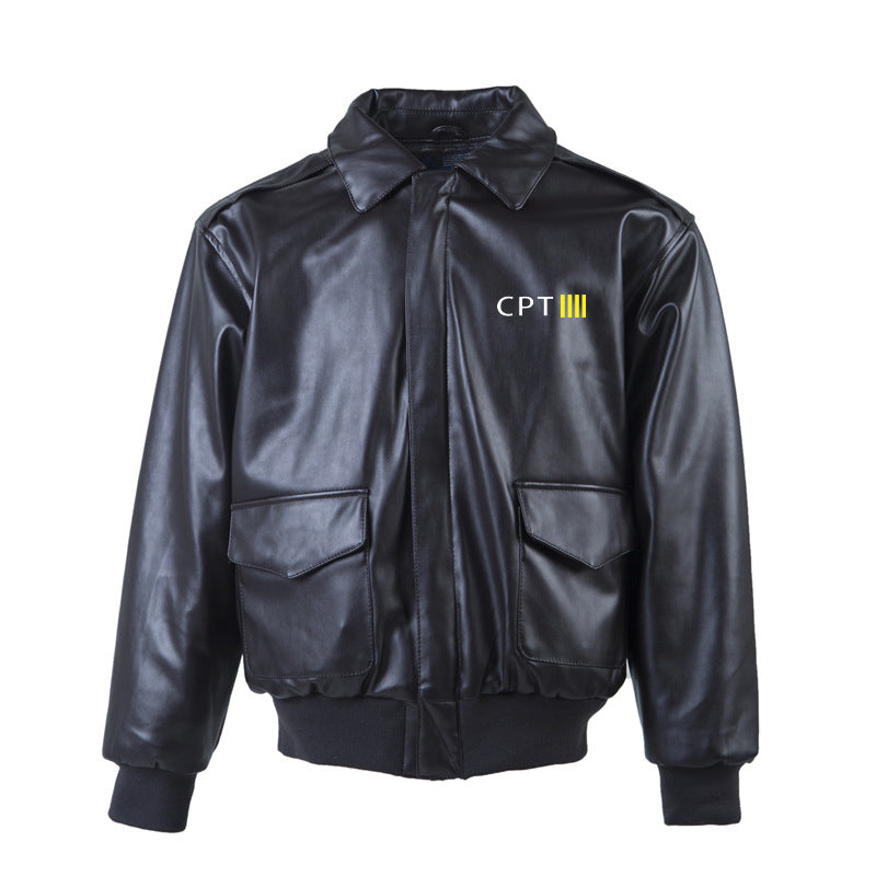 CPT & 4 Lines Designed Leather Bomber Jackets (NO Fur)