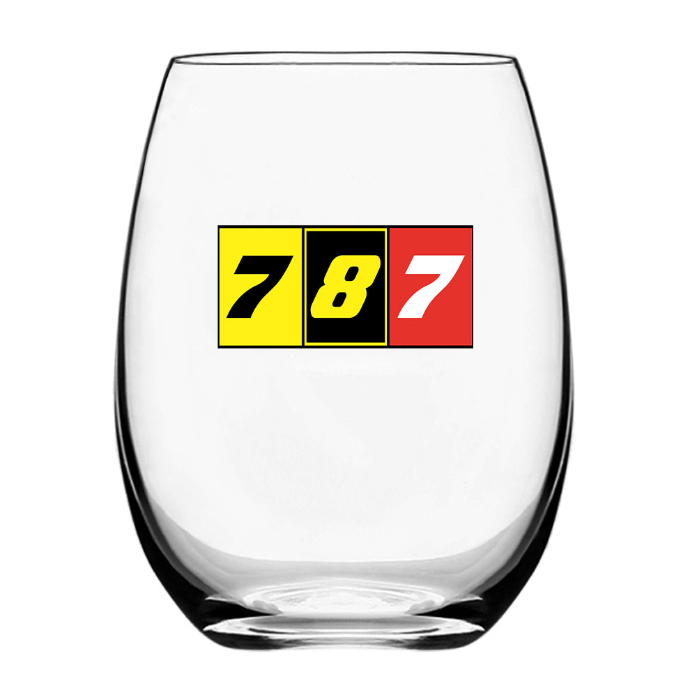 Flat Colourful 787 Designed Beer & Water Glasses