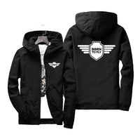 Thumbnail for Born To Fly & Badge Designed Thin Windbreaker Jackets