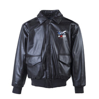 Thumbnail for Airbus A380 Love at first flight Designed Leather Bomber Jackets (NO Fur)