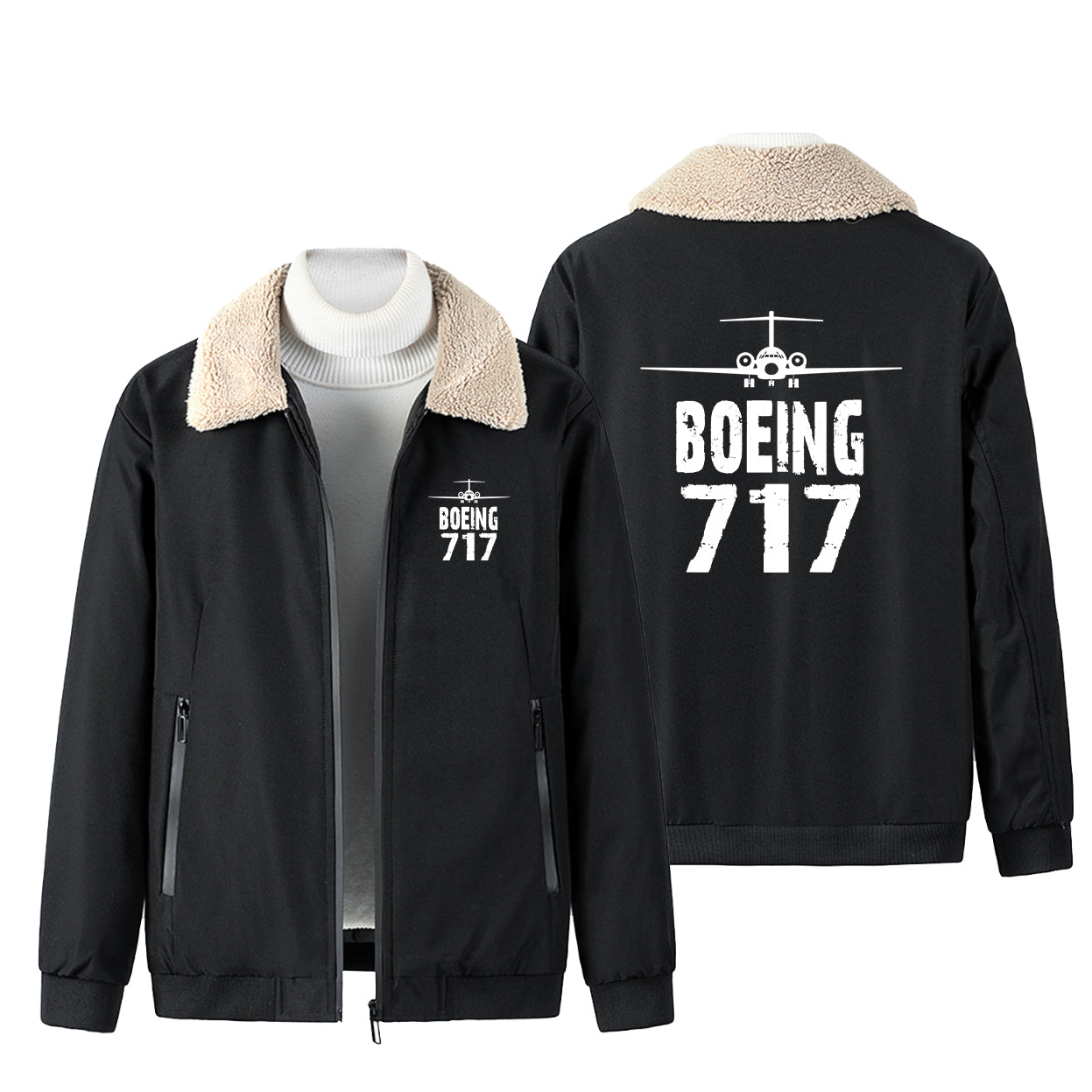 Boeing 717 & Plane Designed Winter Bomber Jackets