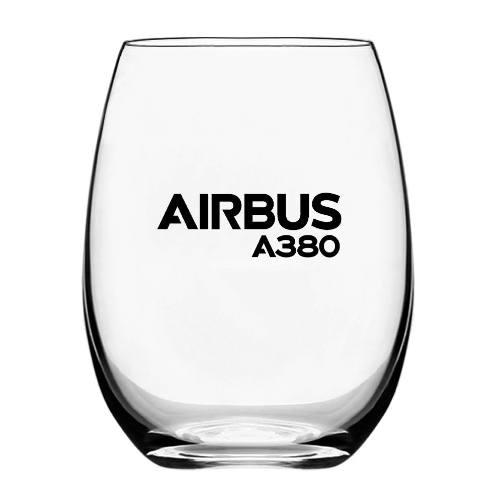 Airbus A380 & Text Designed Beer & Water Glasses