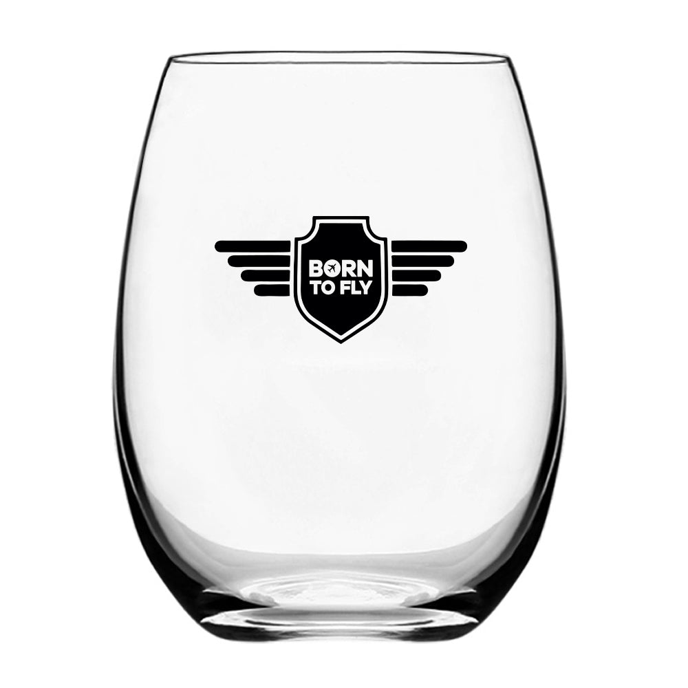 Born To Fly & Badge Designed Beer & Water Glasses