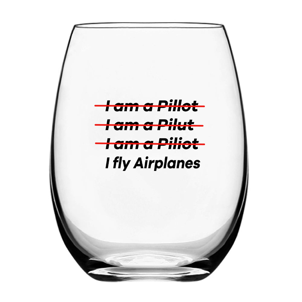 I Fly Airplanes Designed Beer & Water Glasses