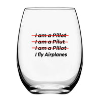 Thumbnail for I Fly Airplanes Designed Beer & Water Glasses