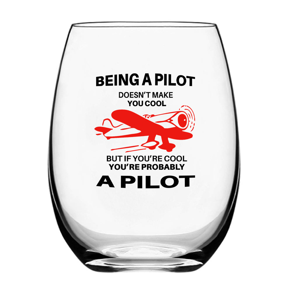 If You're Cool You're Probably a Pilot Designed Beer & Water Glasses