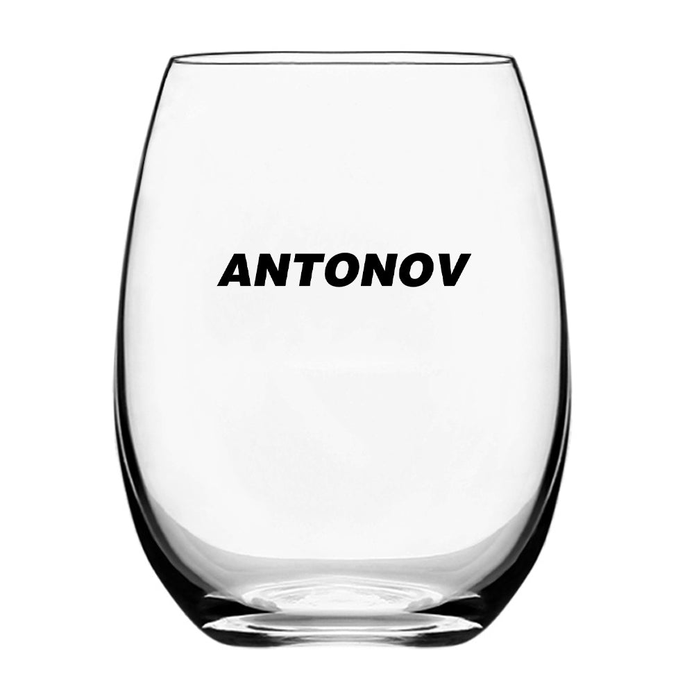 Antonov & Text Designed Beer & Water Glasses