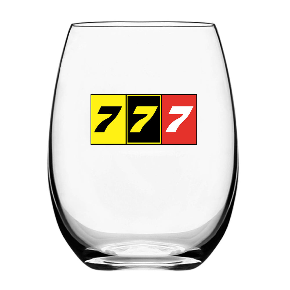 Flat Colourful 777 Designed Beer & Water Glasses