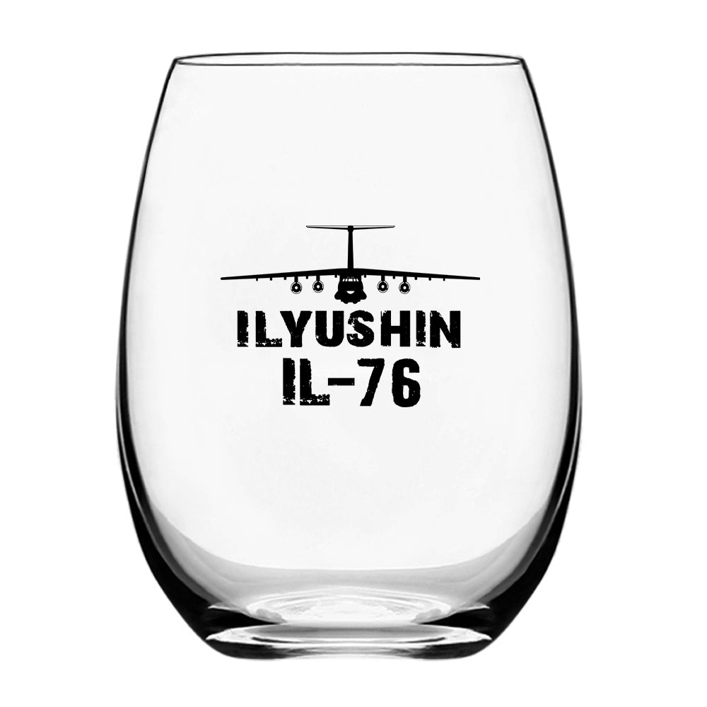 ILyushin IL-76 & Plane Designed Beer & Water Glasses