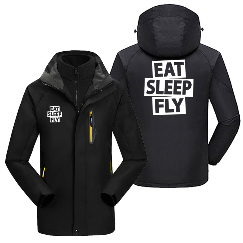 Eat Sleep Fly Designed Thick Skiing Jackets