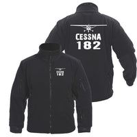 Thumbnail for Cessna 182 & Plane Designed Fleece Military Jackets (Customizable)