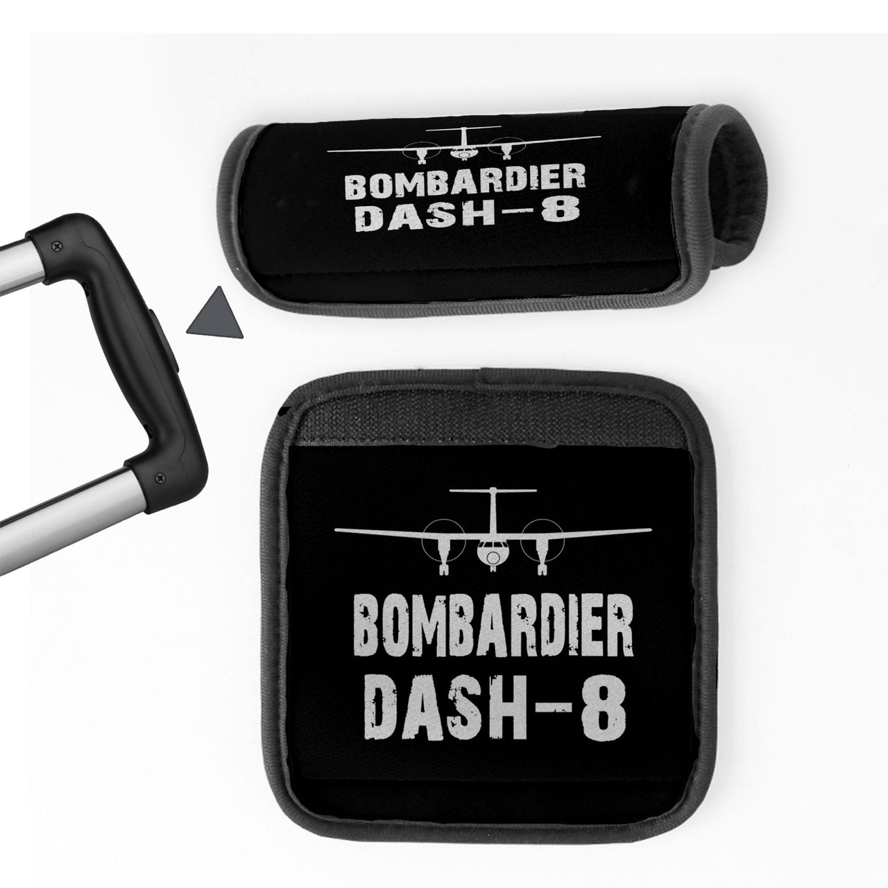 Bombardier Dash-8 & Plane Designed Neoprene Luggage Handle Covers