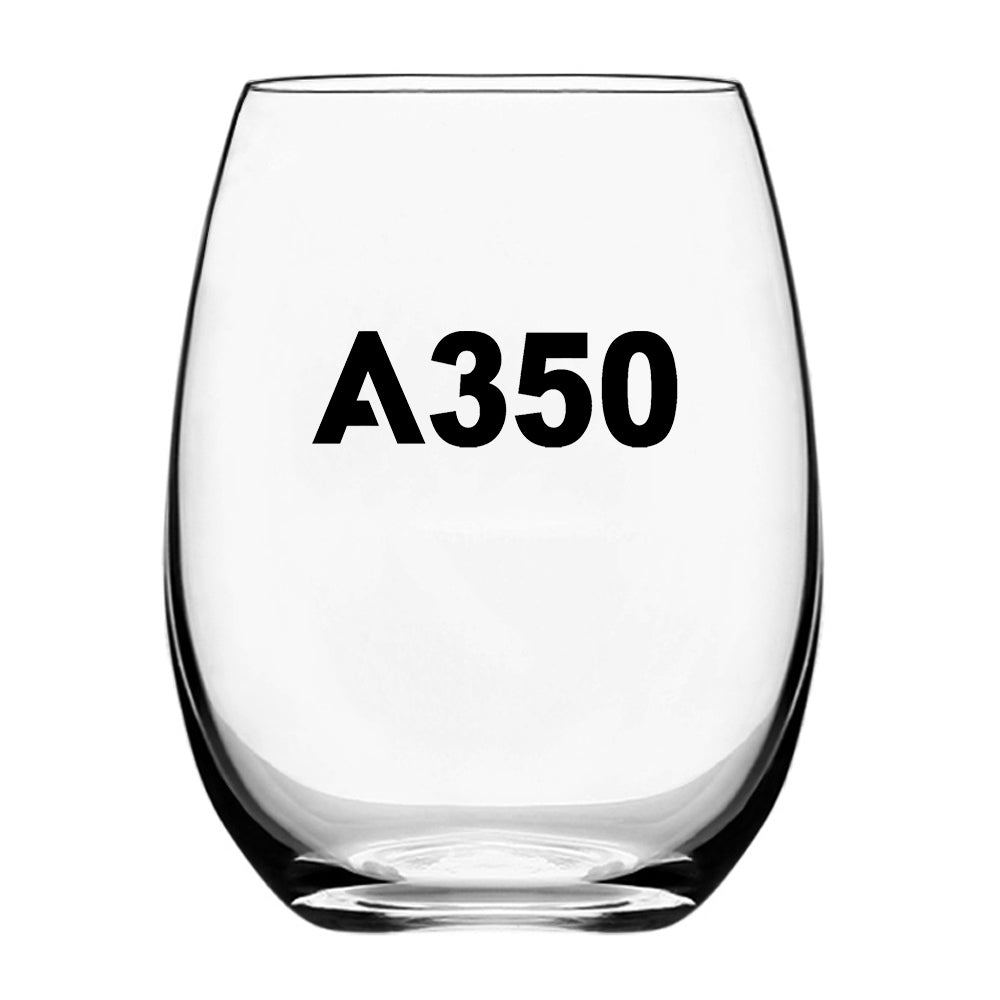 A350 Flat Text Designed Beer & Water Glasses