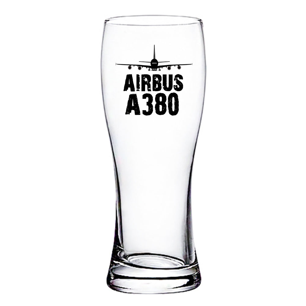 Airbus A380 & Plane Designed Pilsner Beer Glasses