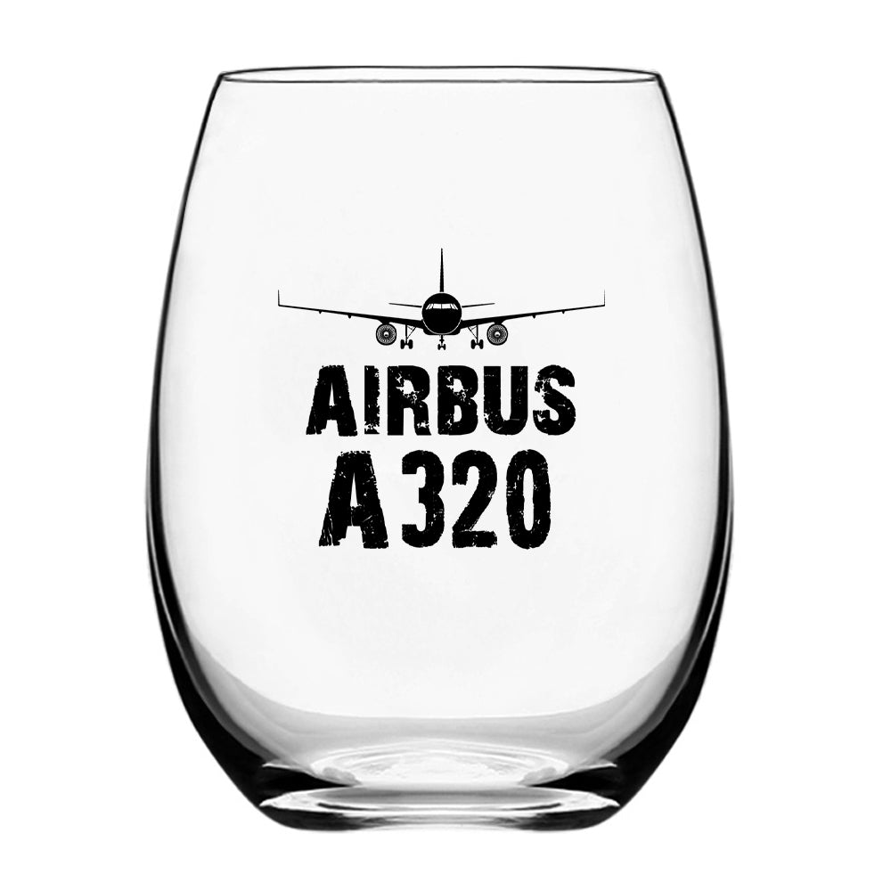 Airbus A320 & Plane Designed Beer & Water Glasses