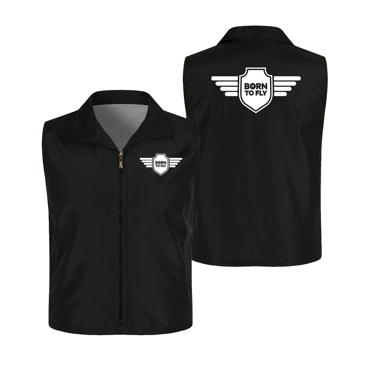 Born To Fly & Badge Designed Thin Style Vests