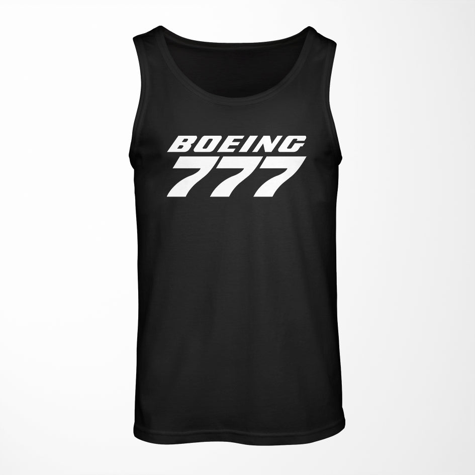 Boeing 777 & Text Designed Tank Tops