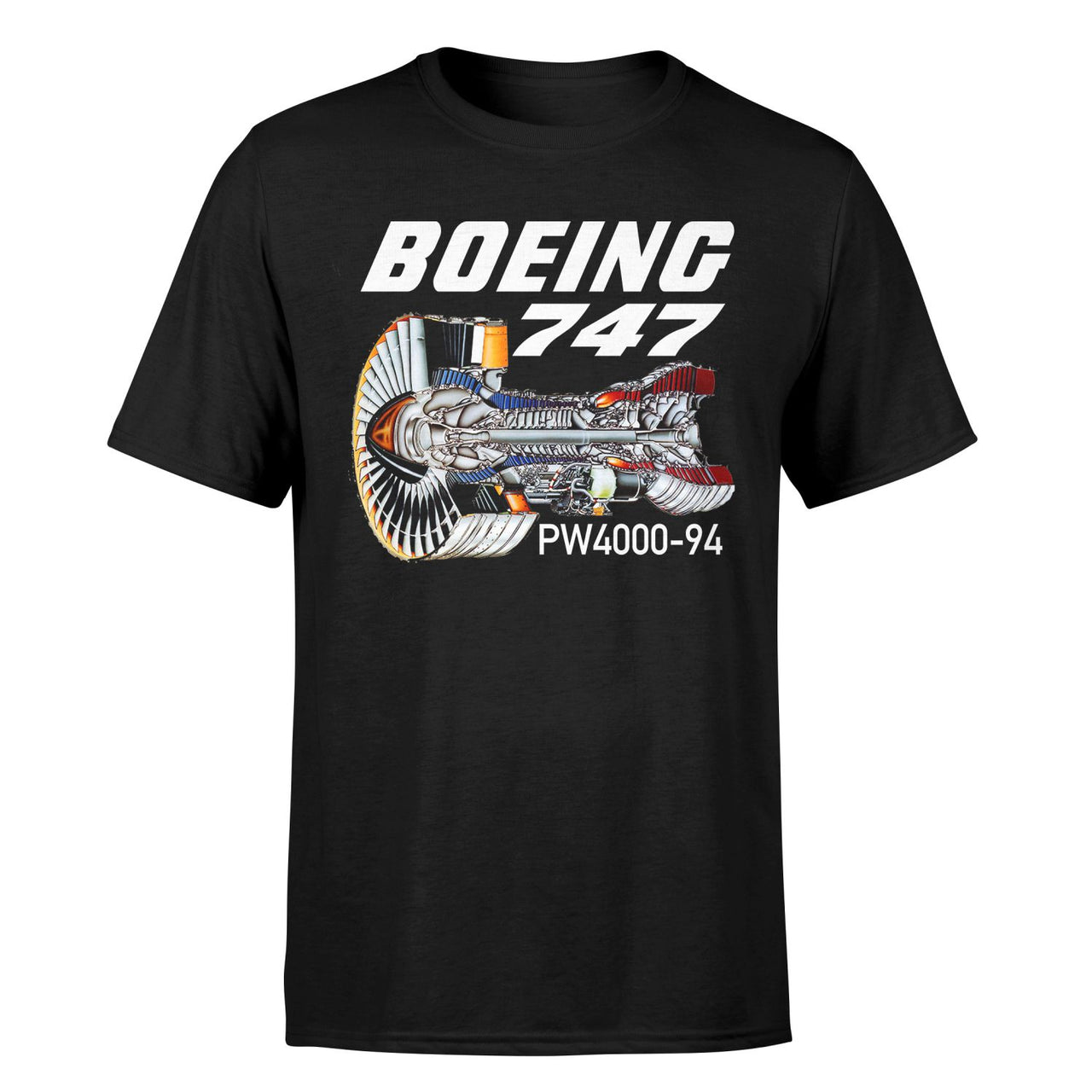 Boeing 747 & PW4000-94 Engine Designed T-Shirts